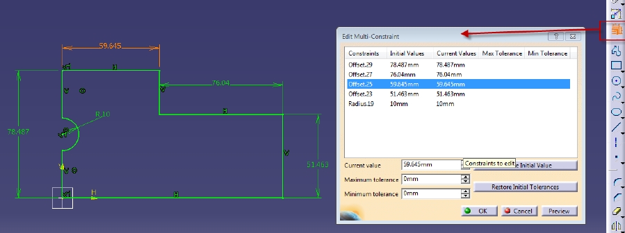 استفاده از Multi-constraint editing