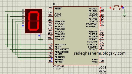 شمارنده با سون سگمنت counter with 7segment