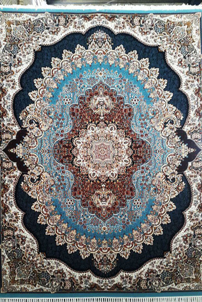 فرش ماشینی ارکیده ابی 