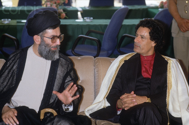 سرهنگ قذافی و آیت الله خامنه ای