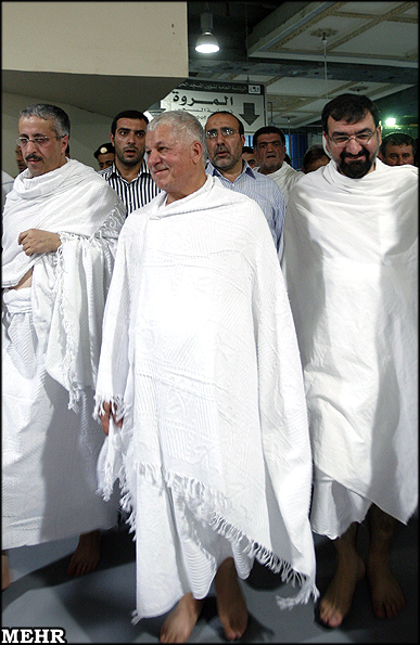 آیت الله رفسنجانی و محسن رضایی در حج