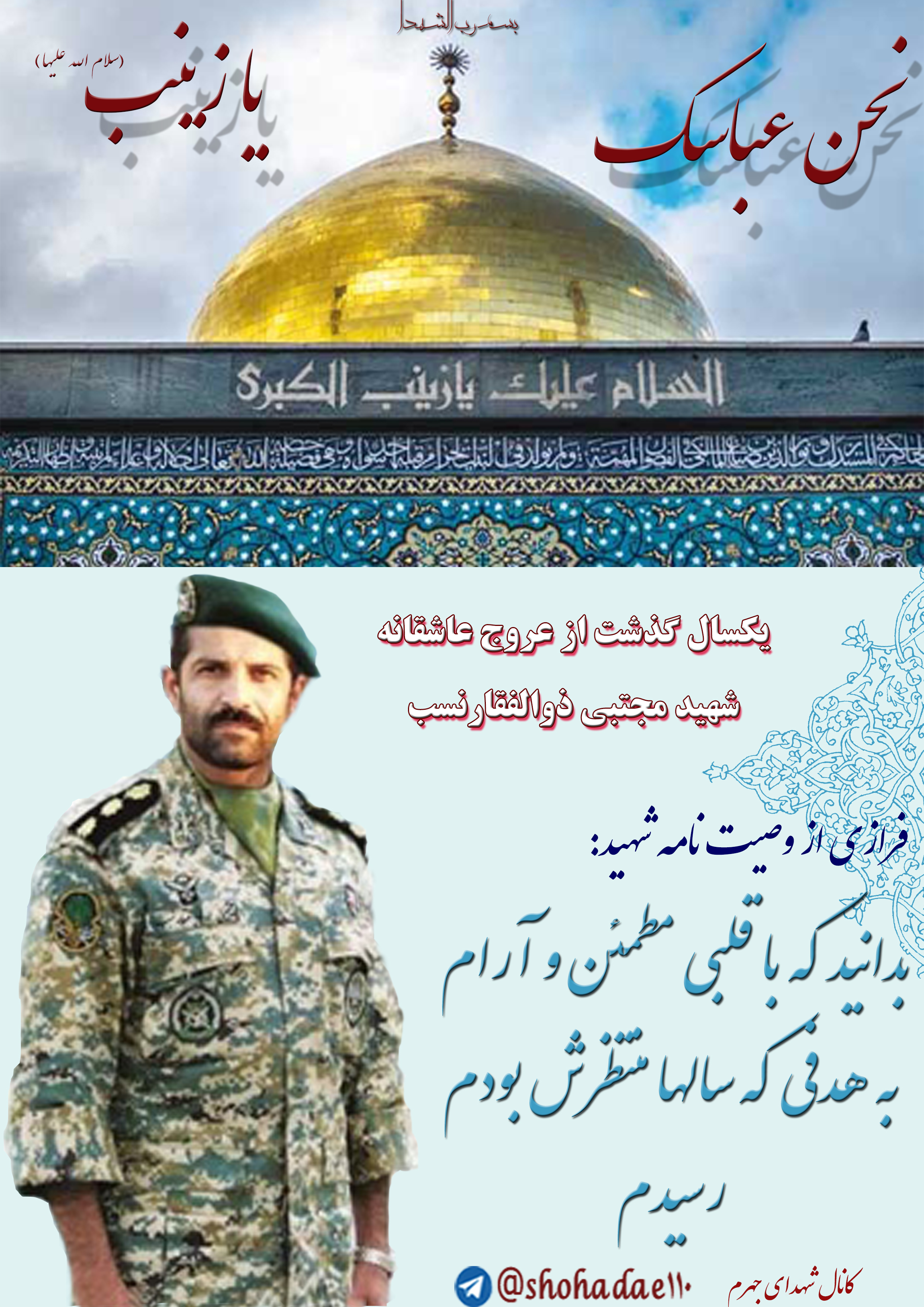 شهید مدافع حرم مجتبی ذوالفقار نسب