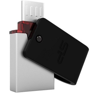 Silicon Power Mobile X31 USB 3.0 OTG Flash Memory - 64GB نقره ای