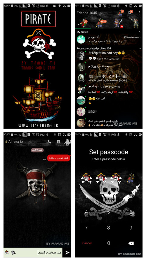 دانلود رایگان تم Pirate برای لاین دانلود رایگان تم Pirate برای لاین