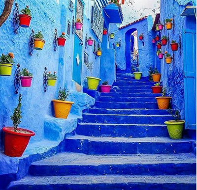 خیابان های شهر شفشاون مراکش