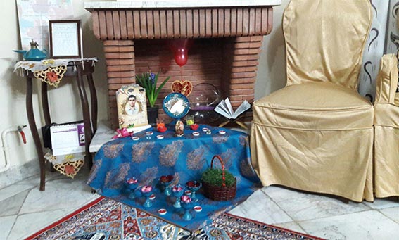 هفت سین خانواده شهید محمدعلی دولت آبادی-تحویل سال97باشهدا