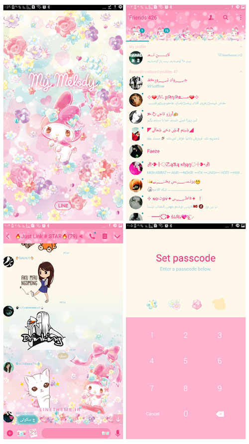 دانلود رایگان تم My Melody (Florarium) برای لاین