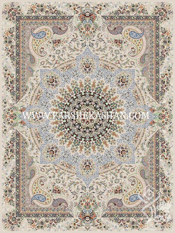 فرش طرح مینا کرم