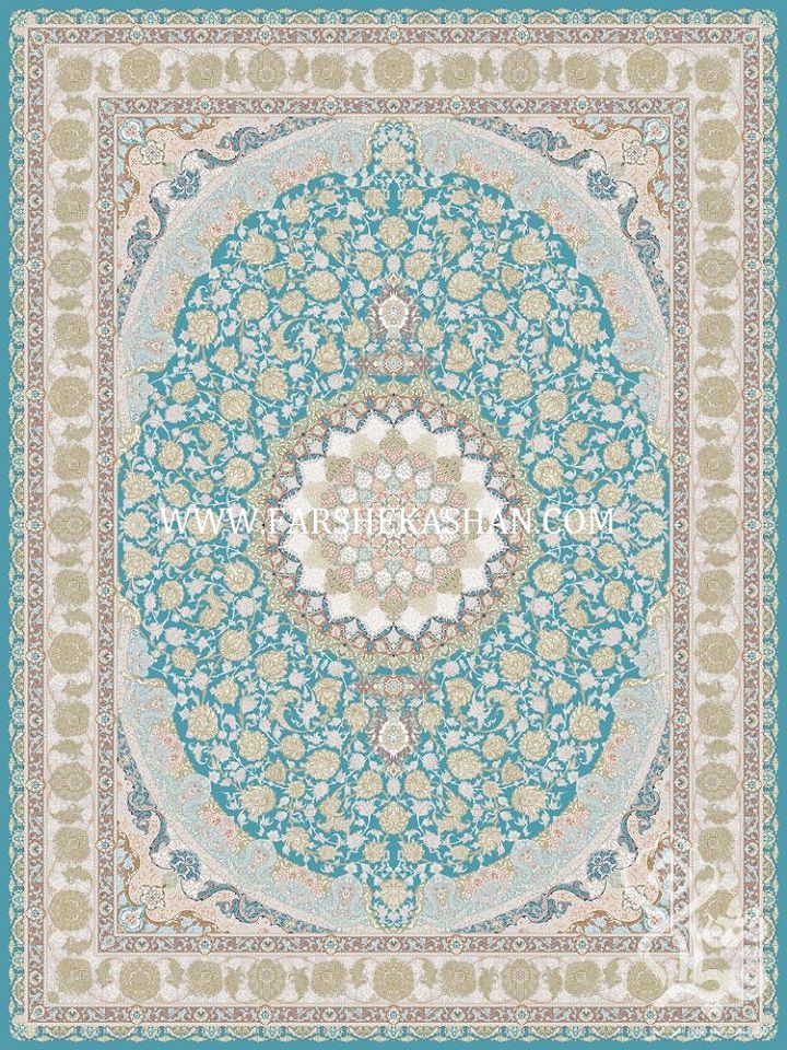 فرش کاشان سارا ابی