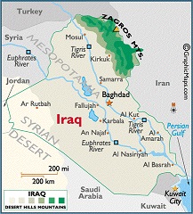 عراق و پایتخت آن بغداد