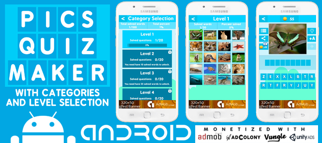 پروژه یونیتی Pics Quiz Maker