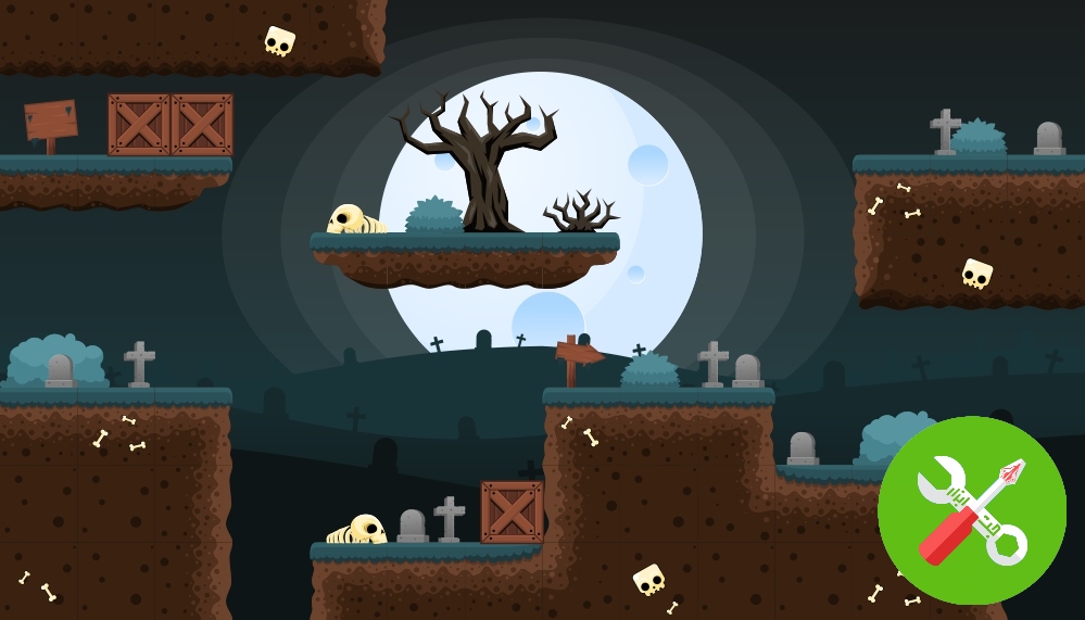 پکیج GRAVEYARD PLATFORMER TILESET