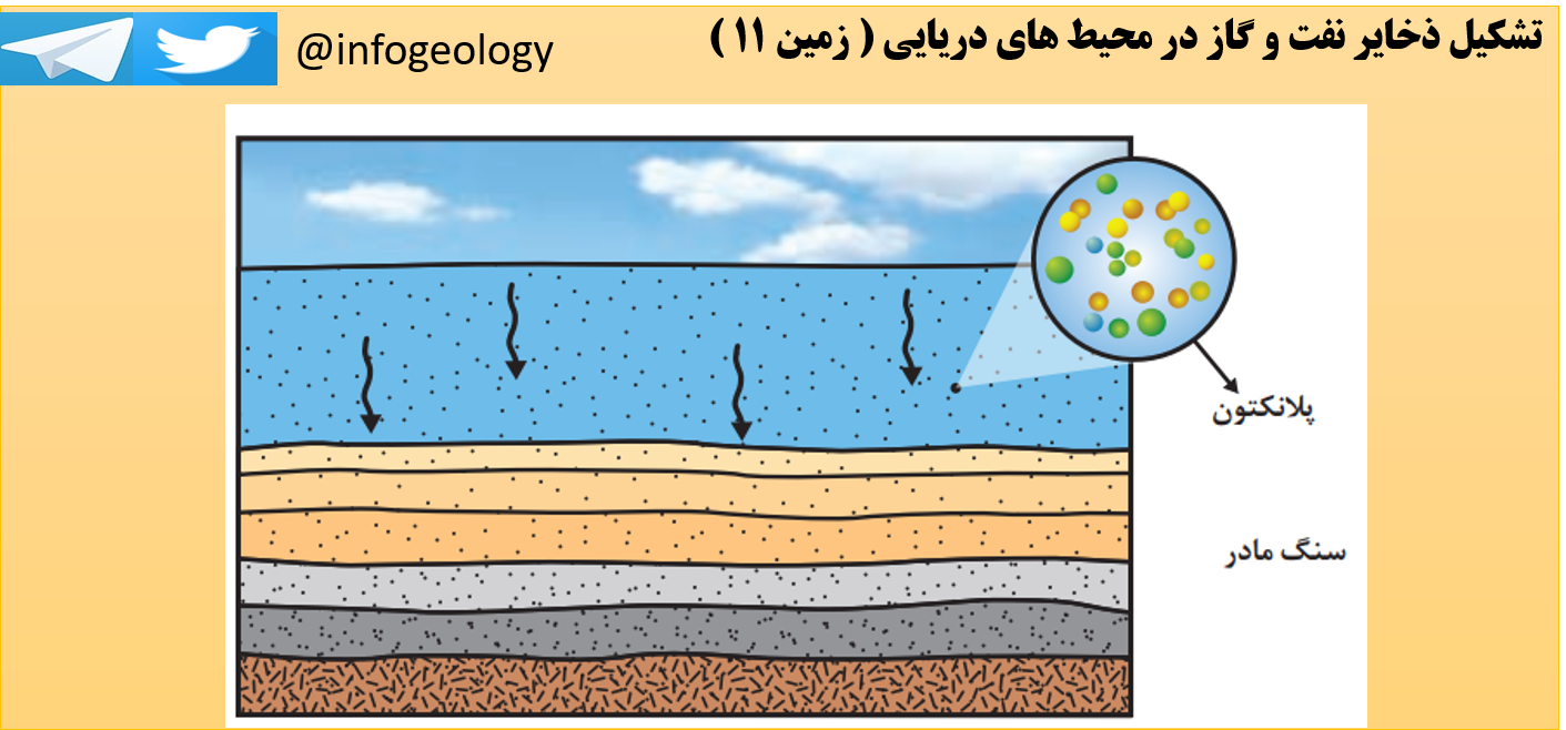 42 - تشکیل ذخایر نفت و گاز در محیط های دریایی .