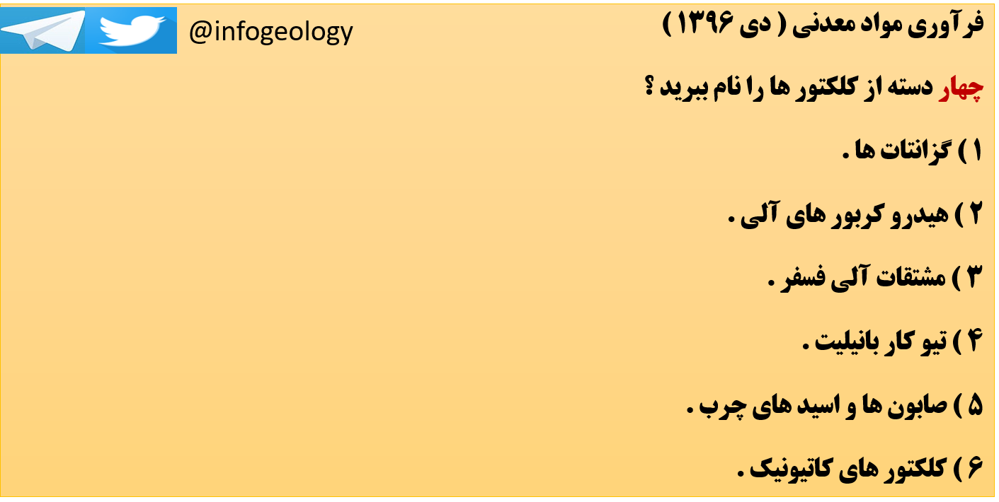 64 - کلکتور ها . فرآوری مواد معدنی . دی 1396 .