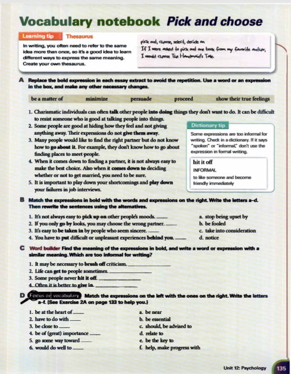 Viewpoint 2 Unit 12 Vocabulary Notebook Viewpoint 2 Unit 12 Vocabulary Notebook