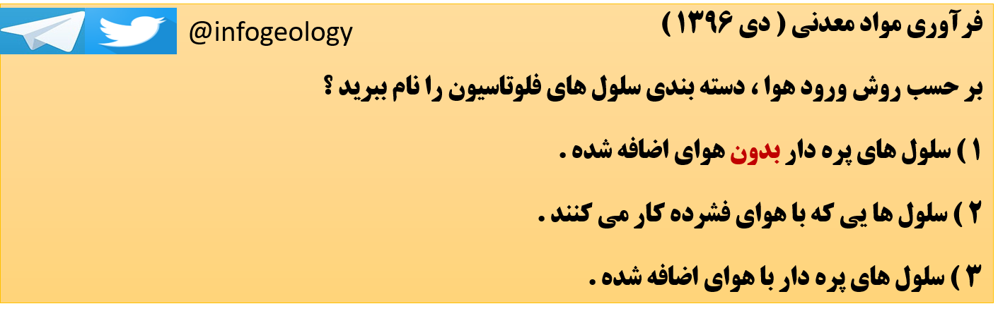82 - دسته بندی سلول های فلوتاسیون . فراوری مواد معدنی . دی 1396 .