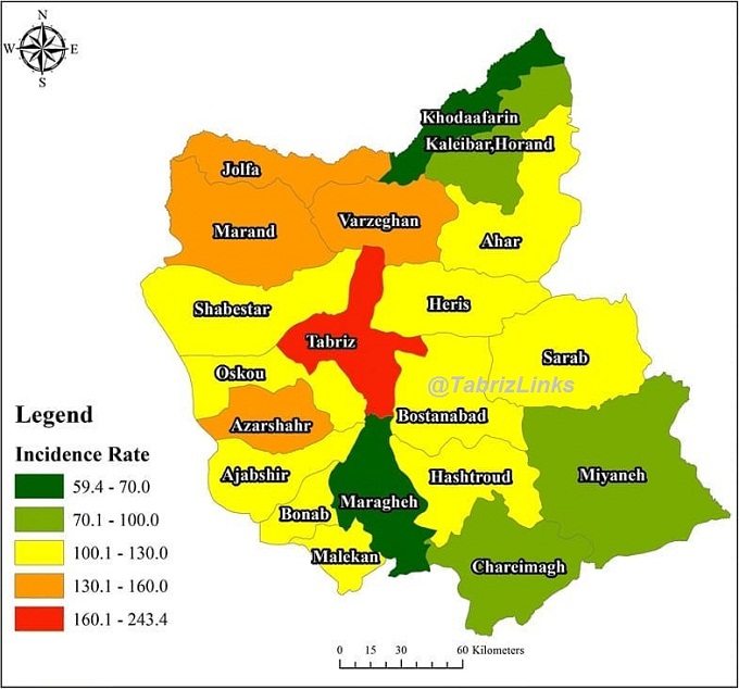 سرطان آذربایجان شرقی