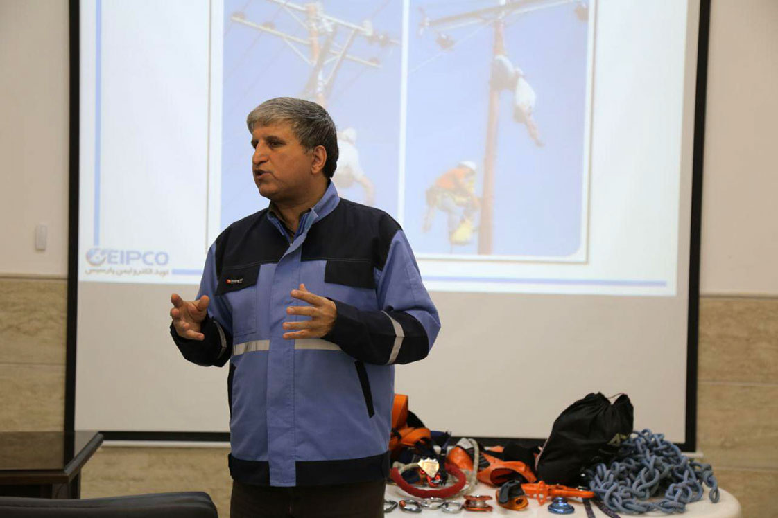 امداد و نجات از روی پایه برق، ایمنی برق ، کارگاه آموزشی، رضا نیک پیام