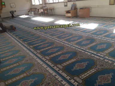 سجاده فرش آبی فیروزه ای